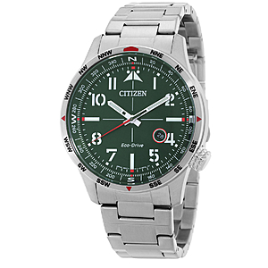 Citizen Eco-Drive Mens Silver Tone Stainless Steel Bracelet Watch $150