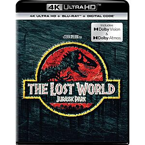 The Lost World: Jurassic Park - 4K Ultra HD + Blu-ray + Digital (Dolby Vision + Dolby Atmos Version) $14.99 Amazon.com