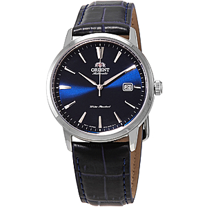 ORIENT Automatic Blue Dial Blue Leather Men's Watch $149