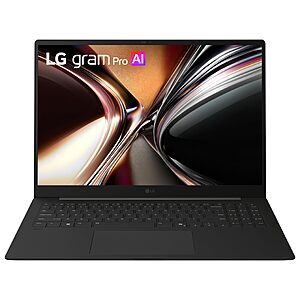 LG gram Pro 16" Light Laptop, Intel Core Ultra X7 358H, 32GB RAM 1TB SSD $2599.99