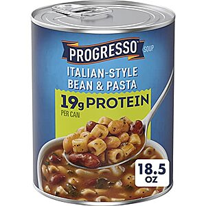 $1.28* | 18.5-Oz Progresso Italian-Style Bean & Pasta Protein Soup at Amazon