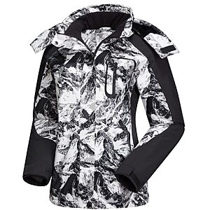 CAMEL CROWN Women's Ski Jacket Winter Snow Coat Warm Fleece Mountain Waterproof $29.98
