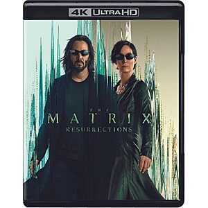 The Matrix Resurrections (4K Ultra + Blu Ray $14.99 Amazon.com