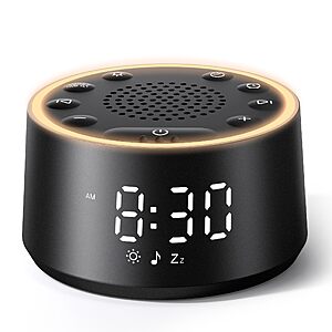 Dreamegg D1 Nova Sound Machine Alarm Clock for Sleep, White Noise $12.99