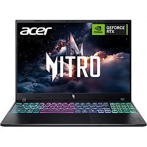 Acer Nitro V 16" 1920x1200 WUXGA 165Hz Gaming Laptop w/ Core 7 240H, RTX 5050, 16GB RAM & 512GB SSD $999.99 + Free Shipping
