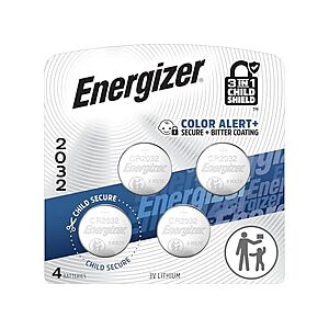 $3.49 | 4-Pk Energizer 3V CR2032 Lithium Coin Batteries at Woot!