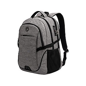 $20 FS PRIME WOOT SHRRADOO Anti Theft 17" Laptop Backpack Travel Backpacks with USB Charging Port