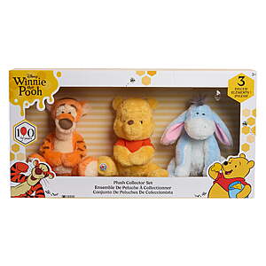 Disney Winnie the Pooh 100th Anniversary Plush Collector Set $19.97 + Free Shipping