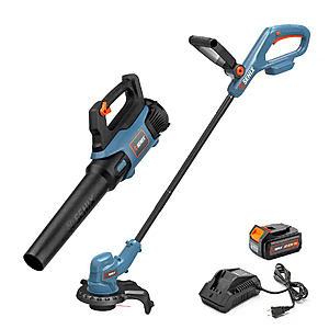 SENIX - X2 20V Max* 2-Tool Cordless Combo Kit, 10" Cordless String Trimmer & Leaf Blower (4.0 Ah Battery & Charger Included) $79