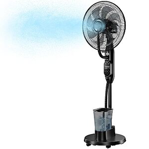 Etunsia Misting Fan, Standing Fan 8 Blades with Humidifier, Oscillating Fan with 3 Misting Modes 9 Speeds 7H Timer, Quiet Fan for Bedroom $59.97
