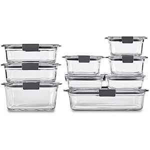 [Prime] $59.99* | 9-pk Rubbermaid Brilliance Glass Food Storage Containers (assorted) at Amazon