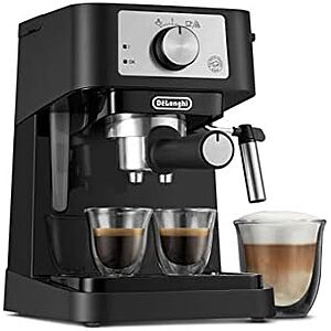 $99.95* | De'Longhi Stilosa 15 Bar Manual Espresso Machine w/ Milk Frother & Tamper at Amazon
