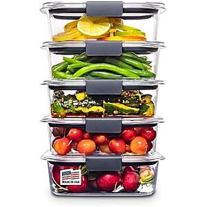 [Prime] $23.73* | Set of 5 Rubbermaid Brilliance 3.2-Cup Clear Food Storage Containers at Amazon