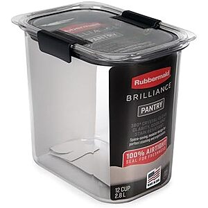 [Prime] $11.38* | 12-Cup Rubbermaid Brilliance Airtight Food Storage Pantry Container at Amazon
