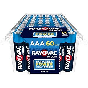 [SnS, AC] $8.78 | 60-Count Rayovac AAA Batteries at Amazon (14.6￠ each)