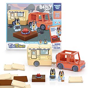 [Prime] 13 Pcs Tile Town Bluey Heeler Camper Magnetic Tile Set $9.49  + Free S&H at Amazon