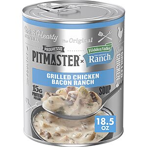 [S&S]18.5 oz Progresso x Hidden Valley Ranch Grilled Chicken Bacon Ranch Soup $2.55 + Free S&H w/ Prime or $35+