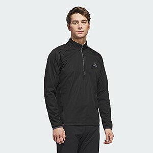 adidas men ULTIMATE365 DURABLE WATER REPELLENT WIND QUARTER-ZIP Sweatshirt $27 + Free Shipping