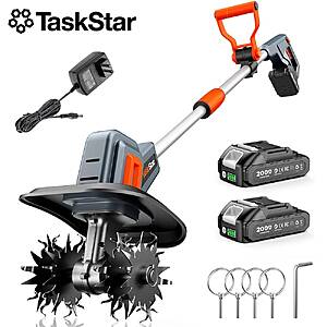 TaskStar Cordless Electric Tiller Garden Cultivator Fit Makita 18V Battery Pin from $57.6 + Free Shipping