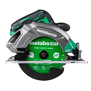 Metabo HPT 18-volt 7-1/4-in Brushless Cordless Circular Saw + 2 Free Batteries & Charger $169