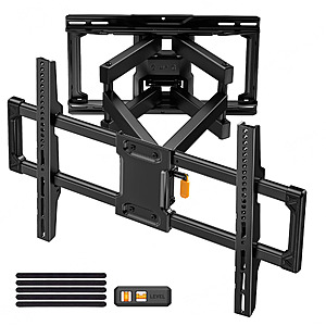 MountFTV Full Motion TV Wall Mount Bracket w/ Tool-Free Tilt (42-92" TVs, Up to 132lbs) $25 + Free Shipping