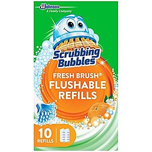 [SnS] $3.63 | 10-Count Scrubbing Bubbles Flushable Toilet Bowl Wand Cleaner Refills at Amazon