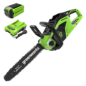 Greenworks 40V 14" Cordless Battery Chainsaw w/ 2.5 Ah Battery & Charger + Free S/H $127.5