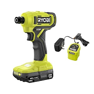 RYOBI ONE+ 18V Cordless 1/4 in. Hex Screwdriver Kit with Compact Battery and Charger $49.97