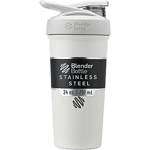 24-Oz BlenderBottle Sport Flip Stainless Steel Shaker Bottle (White or Black) $19.97 + Free Shipping w/ Prime or on $35+