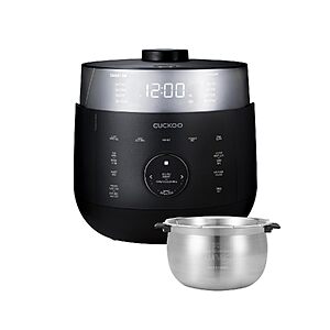 CUCKOO Twin Pressure Induction Rice Cooker, 12-Cup Cooked, CRP-LHTAR0609FB $479.99