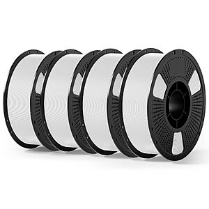 UJOYBIO PETG 3D Printer Filament Bundle, 1.75mm Upgrade PETG Filament, 4 Pack 1KG Spool Total 4KG, Jade White*4