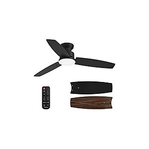 DC motor, Modern 42 Inch Ceiling Fan with Lights and Remote, Flush Mount, 18W 6CCT Dimmable, Dual Color 3 Blades 6 Speed Reversible, $34.99, FS Prime, Woot!