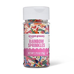 $1.12 or less S&S AMZ Amazon Grocery, Rainbow Sprinkles, 2.75 Oz  (part of buy 4, save more 10% with prime)