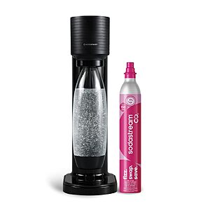 SodaStream Gaia Sparkling Water Maker Kit, Black $44.99