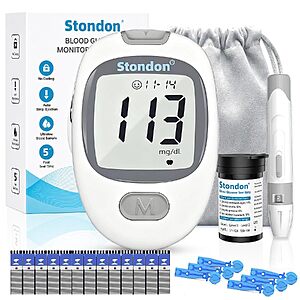 Stondon G-430 Blood Glucose Monitor Kit w/ 50 Test Strips & Lancets $8.49 + Free Shipping w/ Prime or on $35+