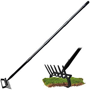 2-in-1 Stainless Steel 6-Tine Cultivator Rake & Stirrup Hoe $9.89 + Free Shipping w/ Prime or on $35+