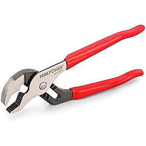 10" MAXPOWER Groove Joint Pliers w/ Serrated V-Jaw $9.99 + Free Shipping w/ Prime or on $35+