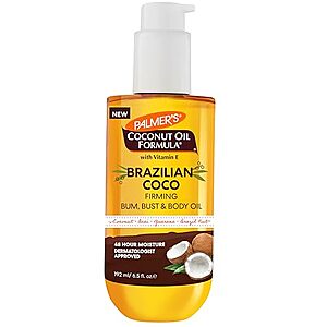 [SnS, AC] $6.09* | 6.5-Oz Palmer's Coconut Oil Brazilian Coco Firming Body Oil at Amazon