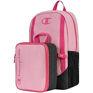 $15.33* | 2-Pc 17" Champion Kids' Backpack w/ Detachable Lunch Box Set (Pink) at Amazon