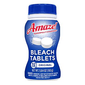 32-Count AMAZE Ultra Concentrated Bleach Tablets $4.25 w/ S&S + Free Shipping w/ Prime or on orders over $35