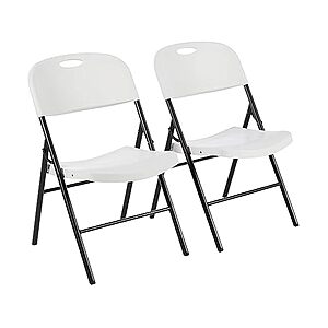 2-Pack Amazon Basics Portable Folding Plastic Chairs (White) $30.39 + Free Shipping w/ Prime or $6 Fee per Order