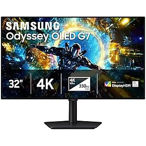 $749.99* | 32" Samsung Odyssey OLED G7 4K 165Hz / 1080p 330Hz Dual Mode Monitor (G73SH) at Amazon