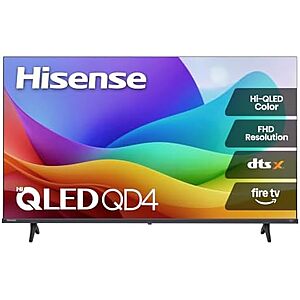 $167.97* | 40" Hisense Hi-QLED FHD 60Hz Smart Fire TV (40QD4QF, 2025) at Amazon