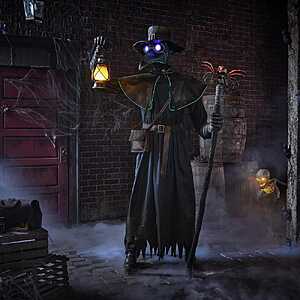 Home Accents Holiday 7 FT Grave & Bones Animated LED Plague Doctor $140