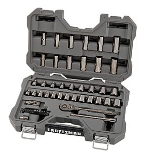 $62.99: CRAFTSMAN OVERDRIVE 49-Piece SAE/Metric Mechanics Tool Set with Hard Case (CMMT99049L) at Amazon