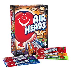 Airheads Full-Size Candy Bars, Halloween Variety Pack, 90 Count Box $16.99