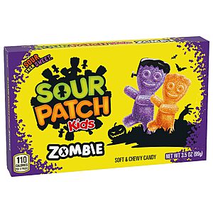 SOUR PATCH KIDS Zombie Soft & Chewy Gummy Halloween Candy, 3.5 oz $2.85