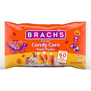 Brach's Halloween Classic Candy Corn, Trick or Treat Pouches, 30 oz, 60 Ct, w/S&S $14.24