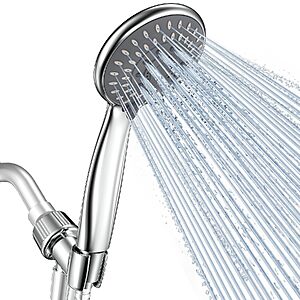 5-Setting High Pressure Handheld Shower Head w/ 59" Stainless Steel Hose (Chrome) $15.99 + Free Shipping w/ Prime or on $35+
