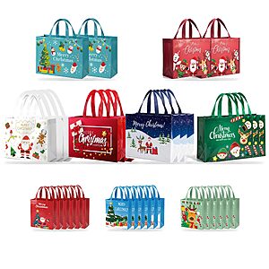 34-Piece IPQXE Non-Woven Reusable Christmas Gift Bags (Assorted Sizes) $17.49 ($0.51 each)+ Free Shipping w/ Prime or on $35+